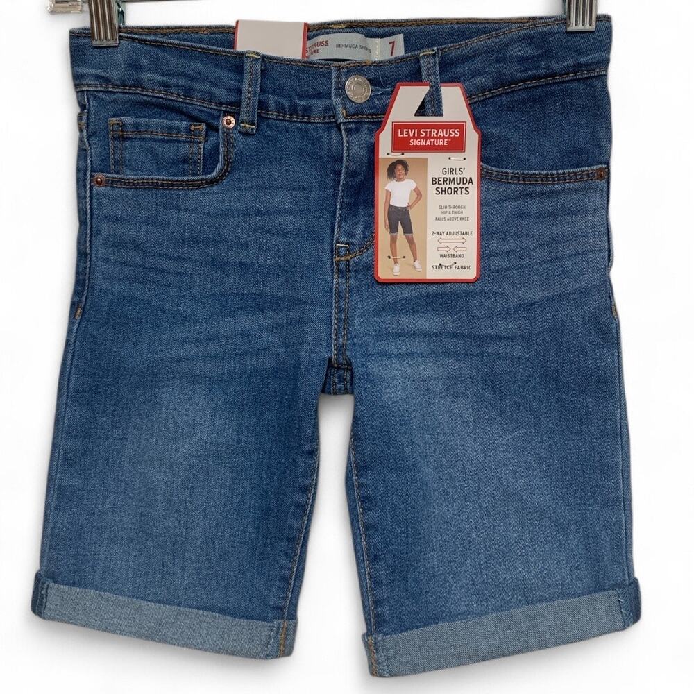 Levi Strauss Signature Girl’s Bermuda Shorts-Size 7 Regular